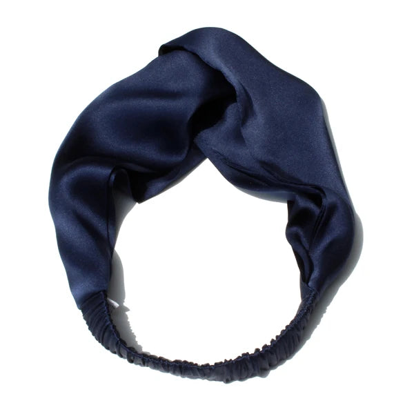 16 Momme Silk Headband in Navy — Soie