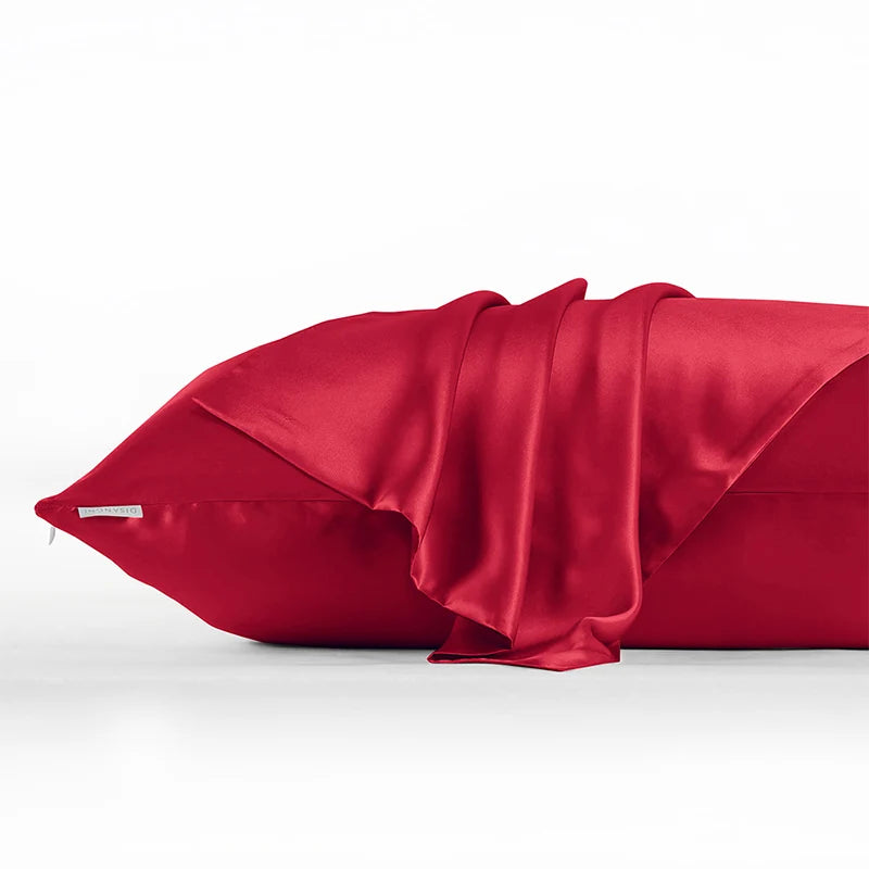 22 Momme Silk Pillowcase in Bordeaux — Soie