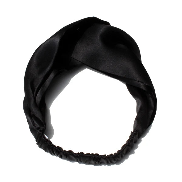 16 Momme Silk Headband in Onyx — Soie