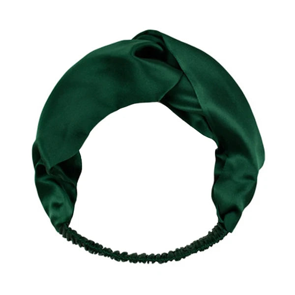 The Satin Hair Wrap by Soie — Forest Green