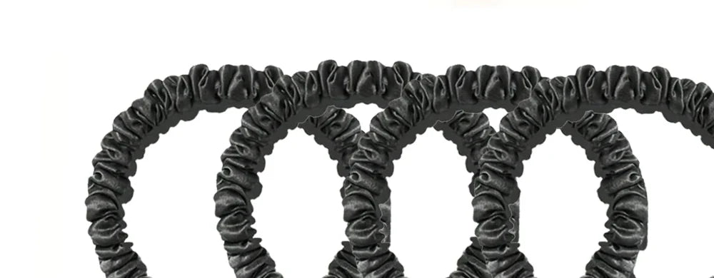 Satin Scrunchies by Soie — Charcoal set