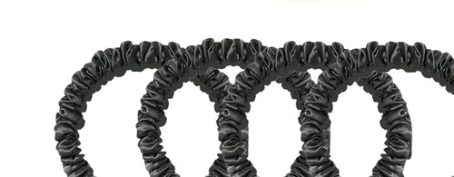 Satin Scrunchies by Soie — Charcoal set