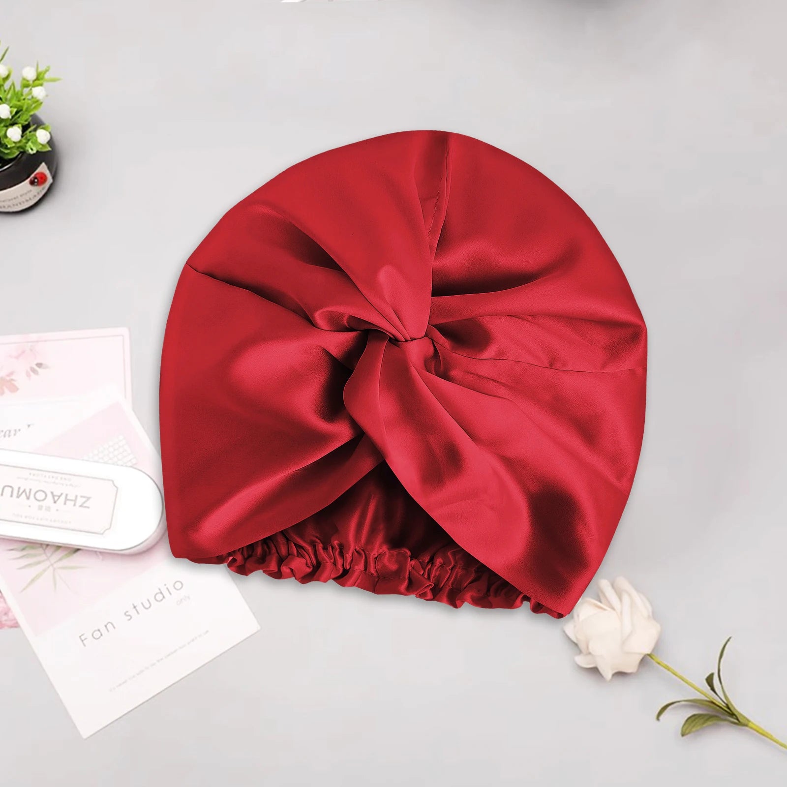 Double-layered Mulberry Silk Sleep Bonnet — Soie