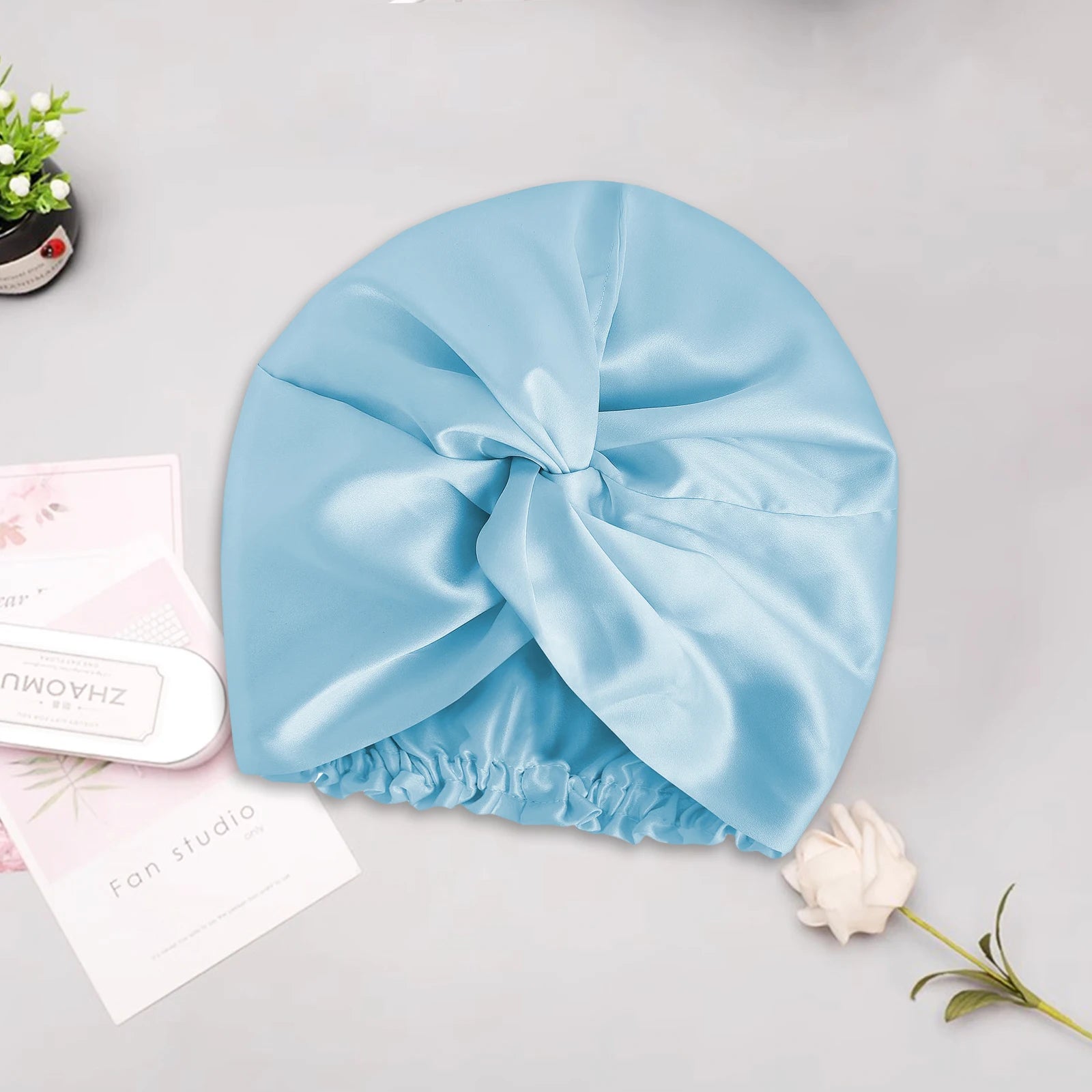 The Satin Sleep Bonnet by Soie — protects curls and blowouts